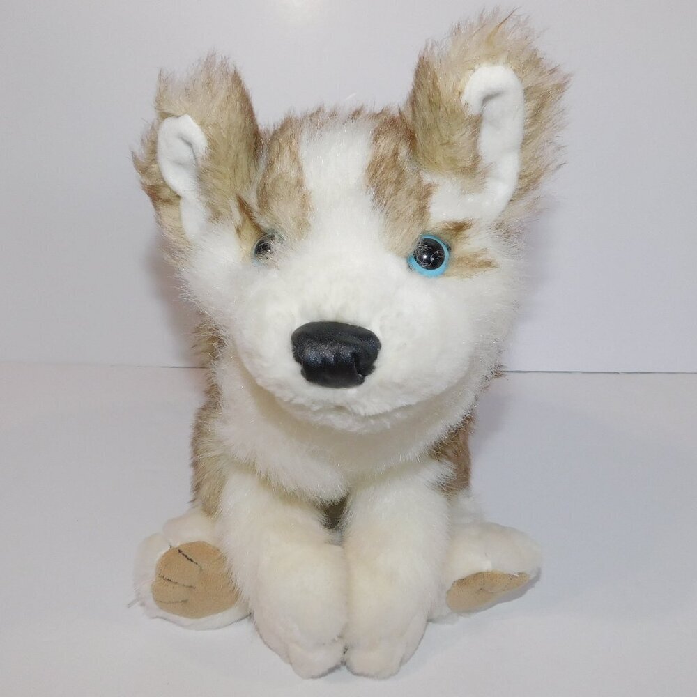 Folkmanis Wolf Pup Full Body Hand  Puppet Gray Brown White 16" Plush Stuffed